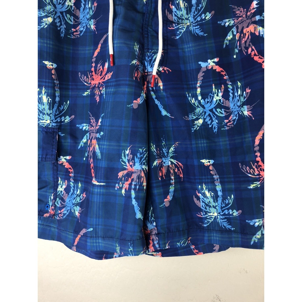 TOMMY BAHAMA Mens 31 Boardshorts Blue Tropical Zipper Front - Picture 4 of 9
